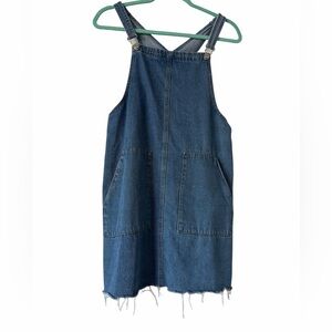 Casual Blue Denim Overall Dress